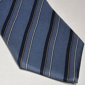 Christian Dior All Silk‎ Tie Blue Navy Gold
